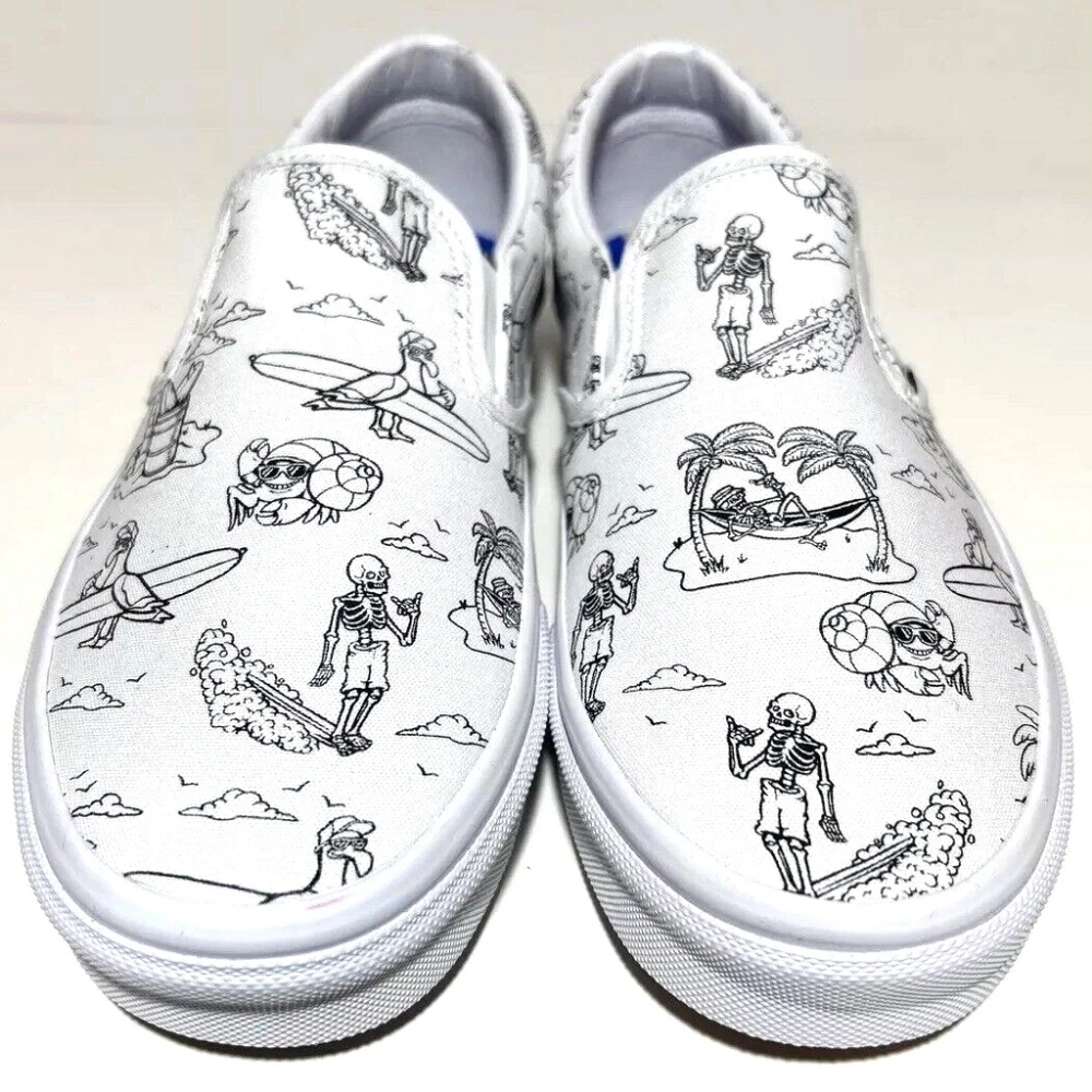 VANS Slip On Low Tide True White Unisex Shoe Size 8 Men  or 9.5 Women